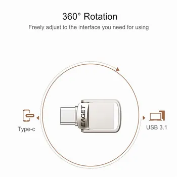 Kovina Tip-c OTG USB 3.0, U Disk Pendrive Bliskovni Pogon za Xiaomi Mobilni Telefon, Tablični RAČUNALNIK
