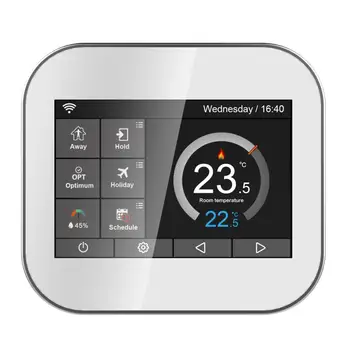Modbus tcp barvni zaslon na dotik termostat z angleščina/nemščina/lak/ruski/italijanski/Spainish /francoski/