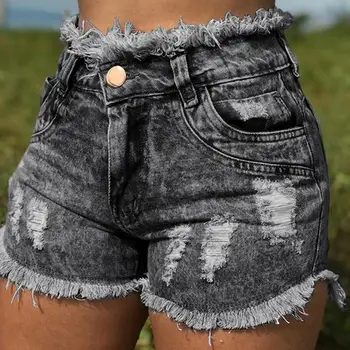 Richkeda trgovina žensk poletje traper hlače modni tassel jeans hlače seksi Suh visoko pasu hlače, plus velikost S-3XL