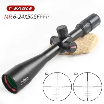 TEAGLE MR6-24x50 FFP optične pogled strani paralaksa lov Riflescope z Mil Dot Reticle tactical puška področje fit 308win