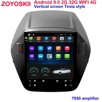 Android 10.4 palčni navpično zaslon IPS avto gps multimedia radio bluetooth navigacijske igralec za Hyundai Tucson IX35 2010-