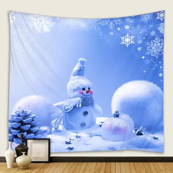 Snjegović božič natisnjeni tapiserija scene dekoracijo krpo tovarne neposredno prodajo lahko prilagodite velikost
