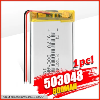 3,7 V 800mAh 503048 polimer litij-ionska / Litij-ionska baterija za Polnjenje S PCB za dvr MP3, MP4, GPS DVD Igrača Bluetooth Zvočnik