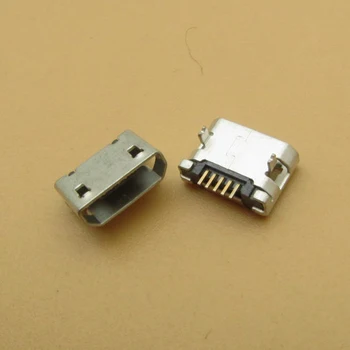 100 kozarcev MICRO USB polnjenje prek kabla USB vmesnik za mobilni telefon, tablični računalnik android dolgo iglo Ravno vrat Center razdalja 5.9 mm