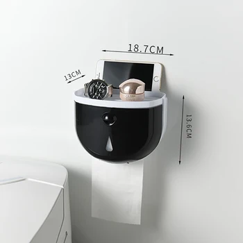GESEW Prenosni Toaletni Papir Držalo za Večfunkcijsko Tkiva Polje za Stensko montažo Toaletni Papir Razpršilnik Za Kopalnica Kopalniške Opreme