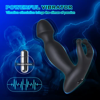 Prostate Massager Analni Vibratorji Silikonski Moški Butt Plug Anus Vibracijska Sex Igrača Za Moške Gay G-Spot Stimulacije Dildo Erotične Igrače