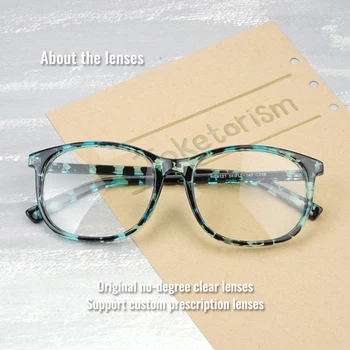 Toketorism Lahke Plastike Retro Očala za Kratkovidnost Očala Moških Dioptrije Širok Okvir Očal za Ženske 1218