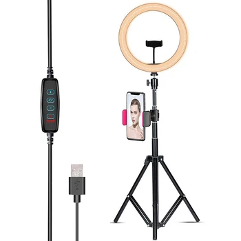 Fotografija LED Selfie Obroč Fill Light Zatemniti Kamero Telefona 10 Inch Obroč za Svetilko Z Stojalo Stojalo Za Ličila Video v Živo Studio