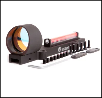 Črna Taktično optični rdeči krog dot sight puška scpoe ustreza puške rebro železniškega lov streljanje R9192