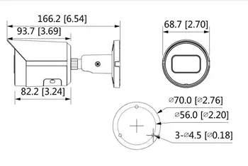 Dahua Nočni IP kamero IPC-HFW2431S-S-S2 4MP WDR Bullet IR Omrežna Kamera podpira POE Nadgrajena različica IPC-HFW1431S