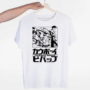 Moške Cowboy Bebop Spike Spiegel Anime T-shirt O-Vratu, Kratke Rokave Poletje Priložnostne Modna Unisex Moških in Žensk Tshirt