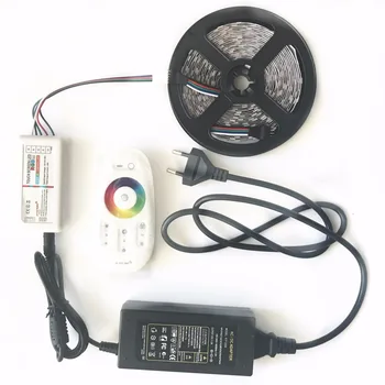 Led trak luč 12V/24V RGBW/RGBWW 5050 vodotesen LED Trak Kit Prilagodljivo Led Luči+RF Daljinski upravljalnik+napajalnik 20/15/10M