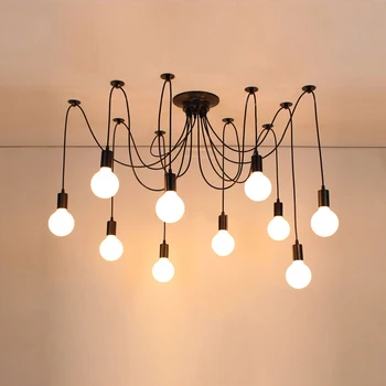 Pajek Stropne Luči Retro Stropne Svetilke Nordijska Stropne svetilke LED Industrijska viseče svetilke, dnevna soba, restavracija, Kavarna dekoracijo