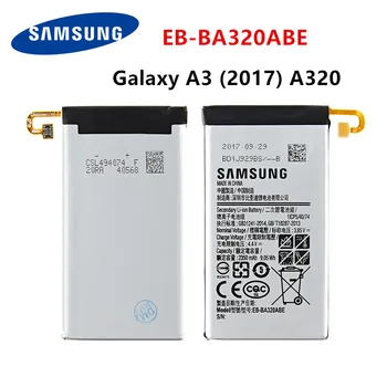 Originalni SAMSUNG EB-BA320ABE 2350mAh Baterija Za Samsung Galaxy A3 (2017) A320 SM-A320F A320Y A320FL A320F/DS A320Y/DS +Orodja