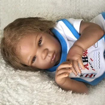 Silikonski Baby Doll, Ki Si Resnično Novorojenčka Odprte Oči Bebe Black Malčki Punčko Za Fanta Ali Dekle, Fant, Rojstni Dan, Darila Predvajaj Igrače Zajčica