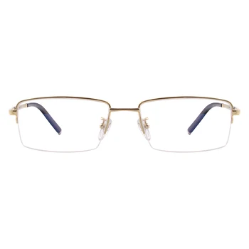 Moški Čistega Titana Očala Pol Platišča Velike Pravokotne Očal Okvir Za Predpisovanje Leč Kratkovidnost Branje Multifokalna
