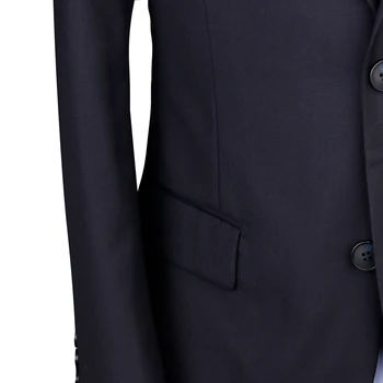 Luksuzni Volne Super 120 Tailor-Made Oblačila Za Moške Bo Ustrezala Midnight Blue Bemberg Oblog Izbrane Sarawan Poročno Obleko Smoking Človek