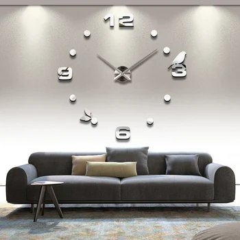 2019 nove vroče 3d diy Akril ogledalo stenske ure doma dekor dnevna soba stenske nalepke quartz iglo digitalni edinstvene ure ure