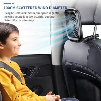 Avto Sedež Nazaj Mini USB Zložljive Silent Fan Prenosni Hladilnik Zraka, Hladilni Ventilator Uporabo Namizja Urad Fan Tri Razred Hitrost Vetra