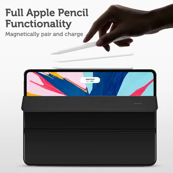 ESR Ohišje za iPad Pro 11 2018 Gume, Olje Pokrov PU Usnje Ultra Slim Fit Yippee Barve Trifold Smart Ohišje za iPad Pro 2018 11