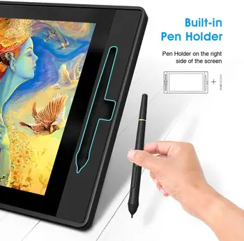 Huiyou risanje tablet grafični zaslon digitalno pero prikaz grafike pero prikaz grafike s stopnjo （7 tipke za bližnjice，92% NTSC,