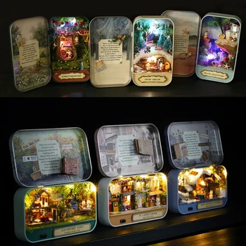 Čudovito Zabaviščni Park, Ročno izdelan 3D Polje Gledališče Miniaturni Scene Lesene Miniaturni Izobraževalne Igrače DIY Lutka Hiša Pohištvo