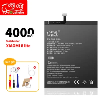 Lehehe BM3J baterija za Xiaomi 8 lite Visoko kapaciteto 4000 mah litij-ionsko polimer zamenjava baterije z brezplačno orodje za odstranjevanje