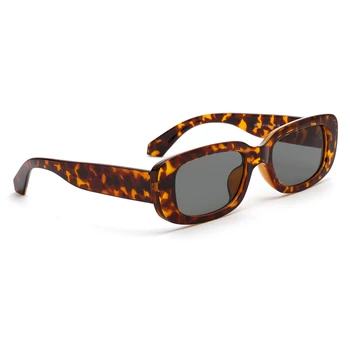 Peekaboo moških pravokotnik sončna očala leopard ženske 2019 poletje dame sončna očala retro kvadratnih črno roza uv400 dropshipping