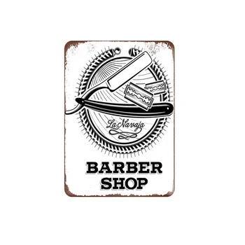 Berber Shop, Kovinski Znak Letnik Kositrne Plošče Slikarstvo Retro Železa Sliko Dekoracijo Sten 20cmx30cm