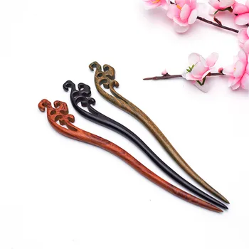 Elegantno votlih cvet lase palico nakit Kitajski slog letnik lesene ostra okraski glavo, lase, igle in posnetke dodatki