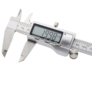 6-Palčni Elektronski Kaliper Kovinski 150 mm, iz Nerjavnega Jekla Elektronski Digitalni Vernier Kaliper Mikrometer za Merjenje Merilnik Mikrometer