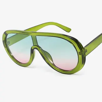 Zeleni Okvir Prevelik sončna Očala Ženske Modni 2020 Luksuzne blagovne Znamke Oblikovalec Poletje Buljiti Unisex Velik Okvir Sunglass UV400
