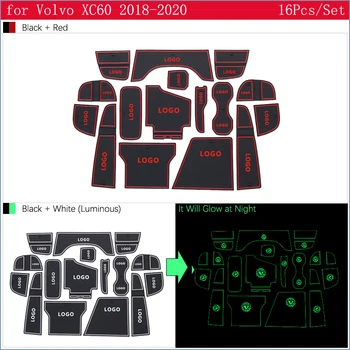 Za VOLVO XC60 2018 2019 2020 2. Gen R Zasnovo R-Design Anti-Slip Gumo Vrata Reža za Pokal Mat Železnica T4 T5 T6 D4 D5 Avto Nalepke
