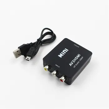 Av Za HDMI je združljiv Hd Pretvornik Kompozitni Av Cvbs 3Rca Za HDMI je združljiv 1080P Video Prilagodilnik Pretvornika Upscaler Hd