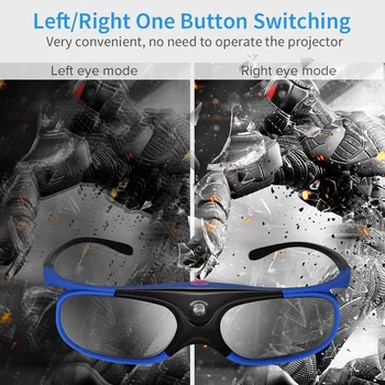 2Pcs Aktivnega Zaklopa Očala DLP-Link USB, 3D Očala Polnjenje za DLP POVEZAVO Projektorji Združljiv z BenQ W1070 W700 Projekta