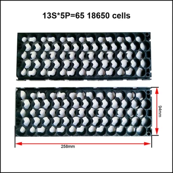 13S 5P plastičnih 18650 celice imetnika in posodo ,houser za 48V litij-ionsko srebro ribe električno kolo je baterija s W tapnite Nickle