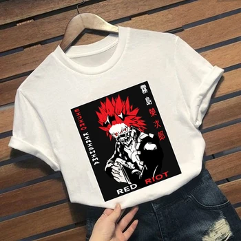 Moški Ženske T-shirt Vrhovi Moj Junak Univerzami Tshirt Eijiro Kirishima T-shirt Anime Manga Tee Shirt Oblačila