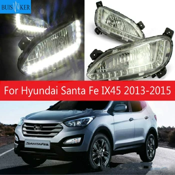 1 Par LED meglenke Dnevnih Luči Za Hyundai Santa Fe IX45 2013 Avto Dodatki Nepremočljiva 12V Meglo Lučka