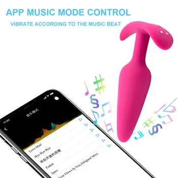 Glasba Nadzor Vibrator Bluetooth APP Butt Plug Video Remote Control Analni Čep Prostate Masaža Muco Sex Igrače za Odrasle Sex Izdelka