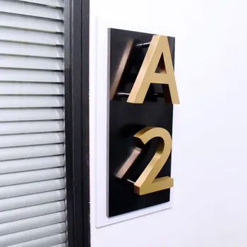 Kovinski 3D sodobne Hišne Številke 0-9 ABC Prostem Nepremočljiva Doma Vrati Hotela Plošče iz Nerjavečega Jekla Illumilous Lettre Znak Naslov