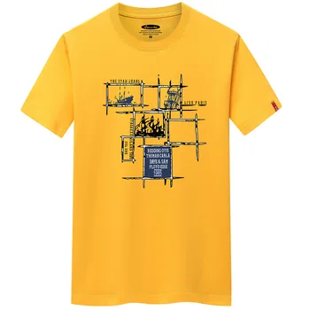 Riinr 2020 Novo Poletno Ustvarjalno Geometrijske Natisniti Tee Rokavi Moški Velikosti Oblačil Moški T-Shirt Oneck Kratek Rokav Priložnostne Bombaž 6XL