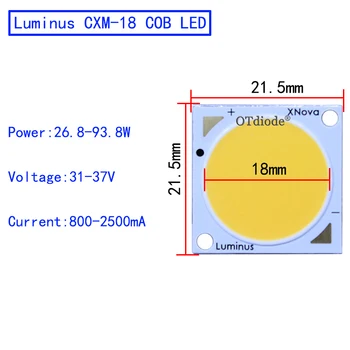 2pcs Luminus CXM-18 Keramike COB LED 90W Visoko CRI80/95 3500K Diod Toplo Bele, za Ulična svetilka Downlight Rast Rastlin, razsvetljavo