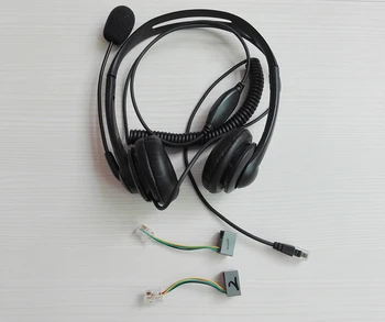 NOVE Poklicne RJ11 plug mono klicni center telefoni slušalke, telefonske slušalke, mikrofon s 2 adapterjev za vse telefone