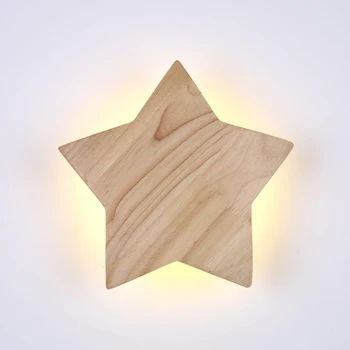 Ustvarjalne Lesa Umetnosti LED Star Zid Lahka, Preprosta Zasnova Sodobno Razsvetljavo Svetilke R9JC