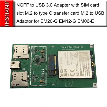 NGFF USB 3.0 Adapter z režo za kartico SIM M. 2 tip C prenos kartico M. 2 na USB Adapter za EM20-G EM12-G EM06-E EM06-J EM06-E