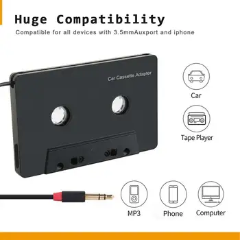 3,5 mm Vhod Štiri Kanal Tip C Univerzalni Anti Zapleten Pametni Car Audio Stereo Cassette Adapter Aux Mini Converter