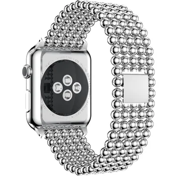 Pas Za Apple Watch 38 mm 40 mm 42mm 44 Modne Kroglice Slog iz Nerjavečega Jekla, Trak Za Iwatch 1 2 3 4 5 Watchband Zapestnica Pasu
