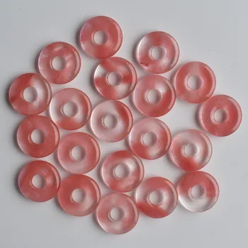 Dobra kakovost Lubenica rdeč Kamen gogo krof čare obeski kroglice 18 mm za nakit, izdelava Debelo 20pcs/veliko brezplačna dostava