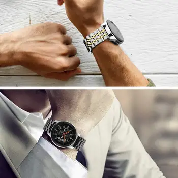20 mm 22 mm Kovinski Pas Za Samusng Galaxy Watch 46mm 42mm S3 41MM 45 MM iz Nerjavečega Jekla, trak Za Huawei Watch gt2e gt2 GTR GT2 pro