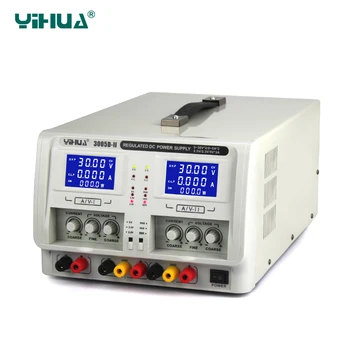 YIHUA 3005D-II Dual Channel Proizvodnje Reguliran DC Napajanje Spremenljivka 0-30V 0-5A Nastavljiv Napetostjo